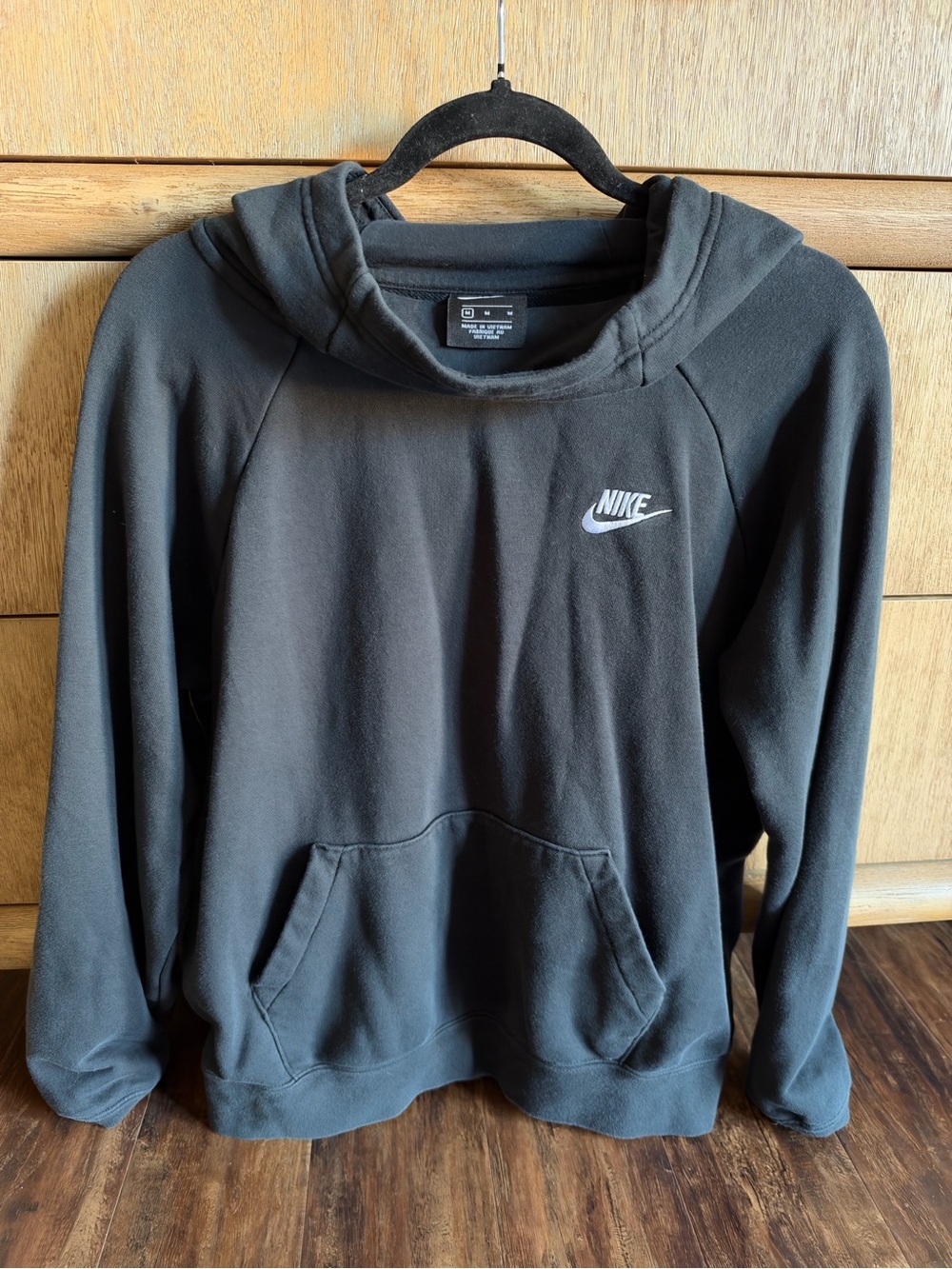 Nike Black Crewneck Sweatshirt with White Swoosh